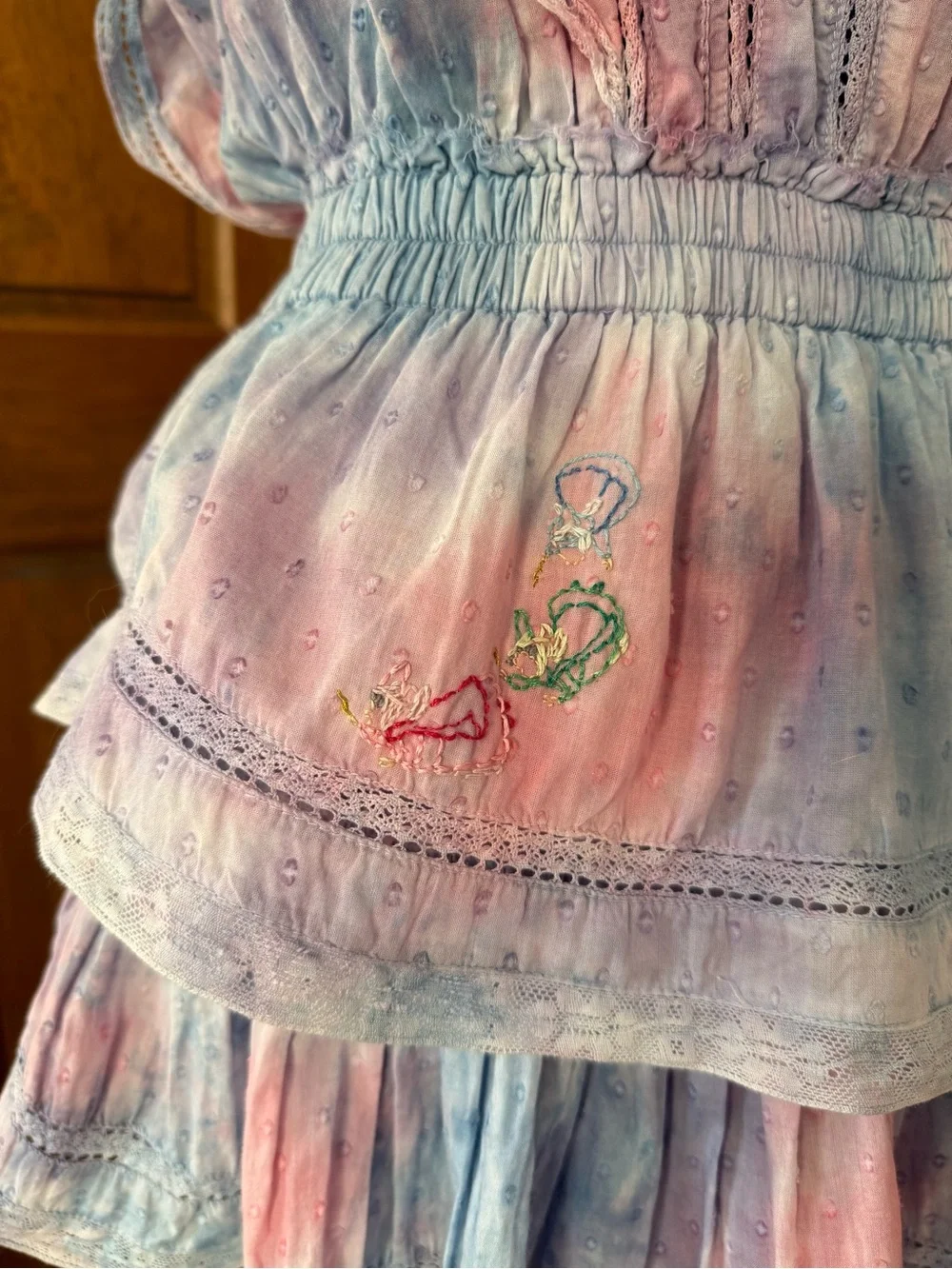 loveshackfancy Sleeping Beauty Inspired Embroidery Custom Dye Natasha Dress S